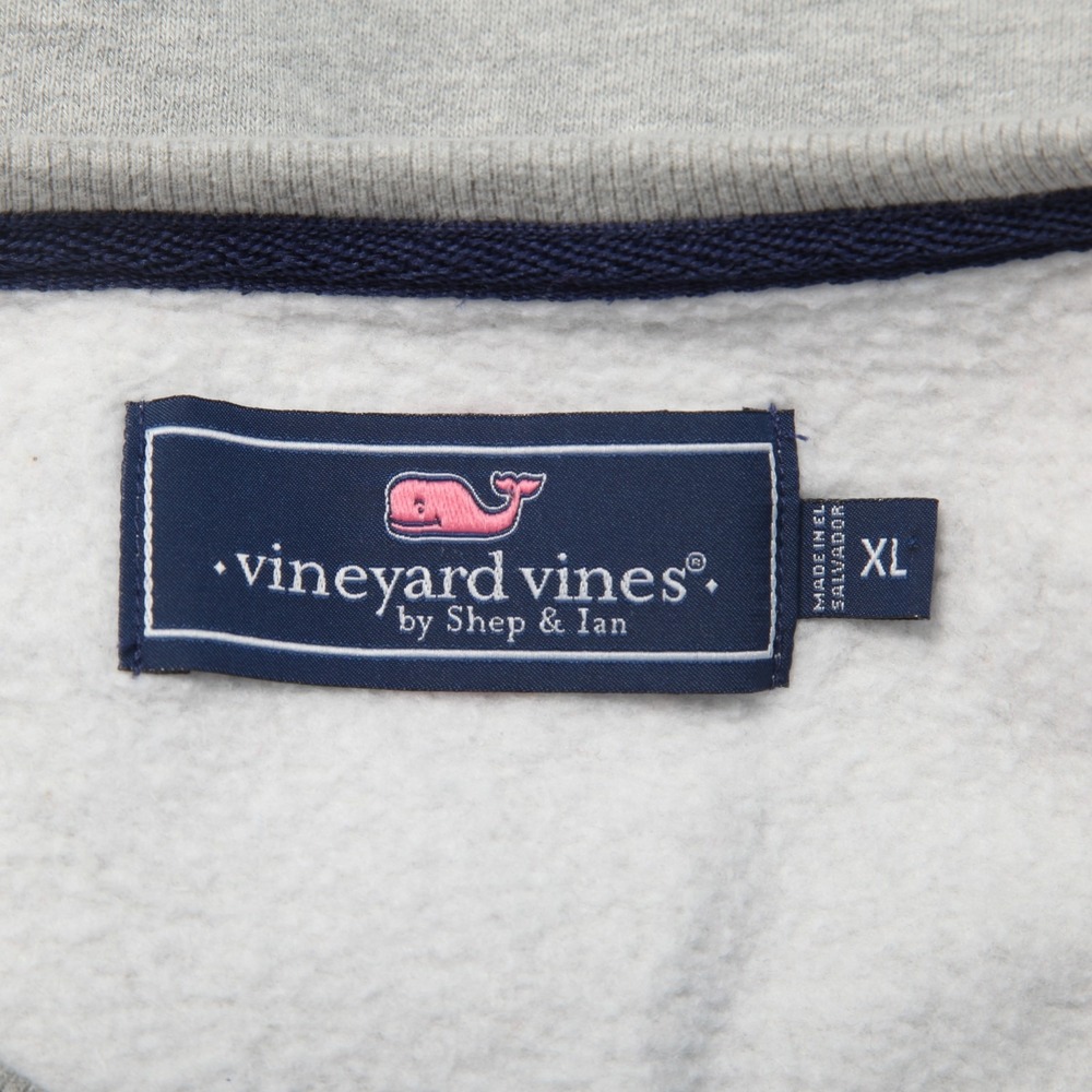 Vineyard Vines Men's XL Gray Green Logo Crewneck Sweatshirt Pullover Activewear - Picture 4 of 10